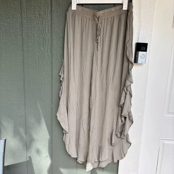 Cato Plus Size 18/20 Boho Wide-Leg Ruffle Pants - Picture 1 of 7
